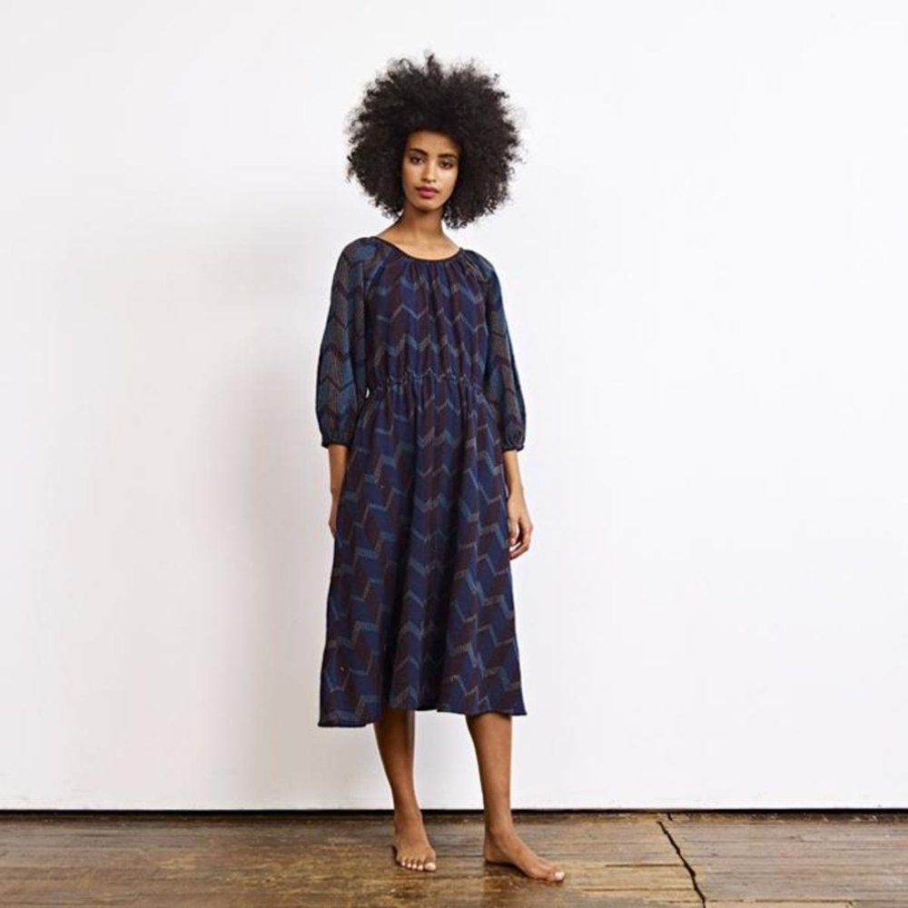 Ace & Jig Jane Dress - Dusk Blue Chevron
